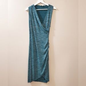Wilfred Free - Teal Faux Wrap Dress - Size M